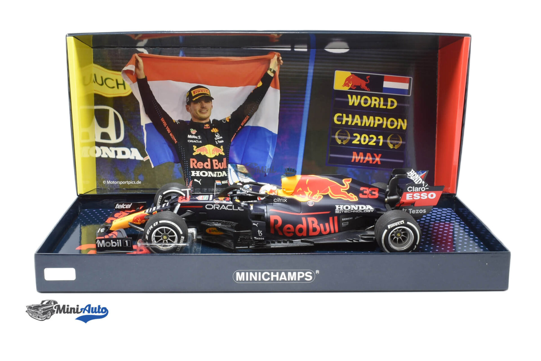 Red Bull RB16B N33 Max Verstappen Winner Abu Dhabi - 2021 - Dark Blue - Image 5