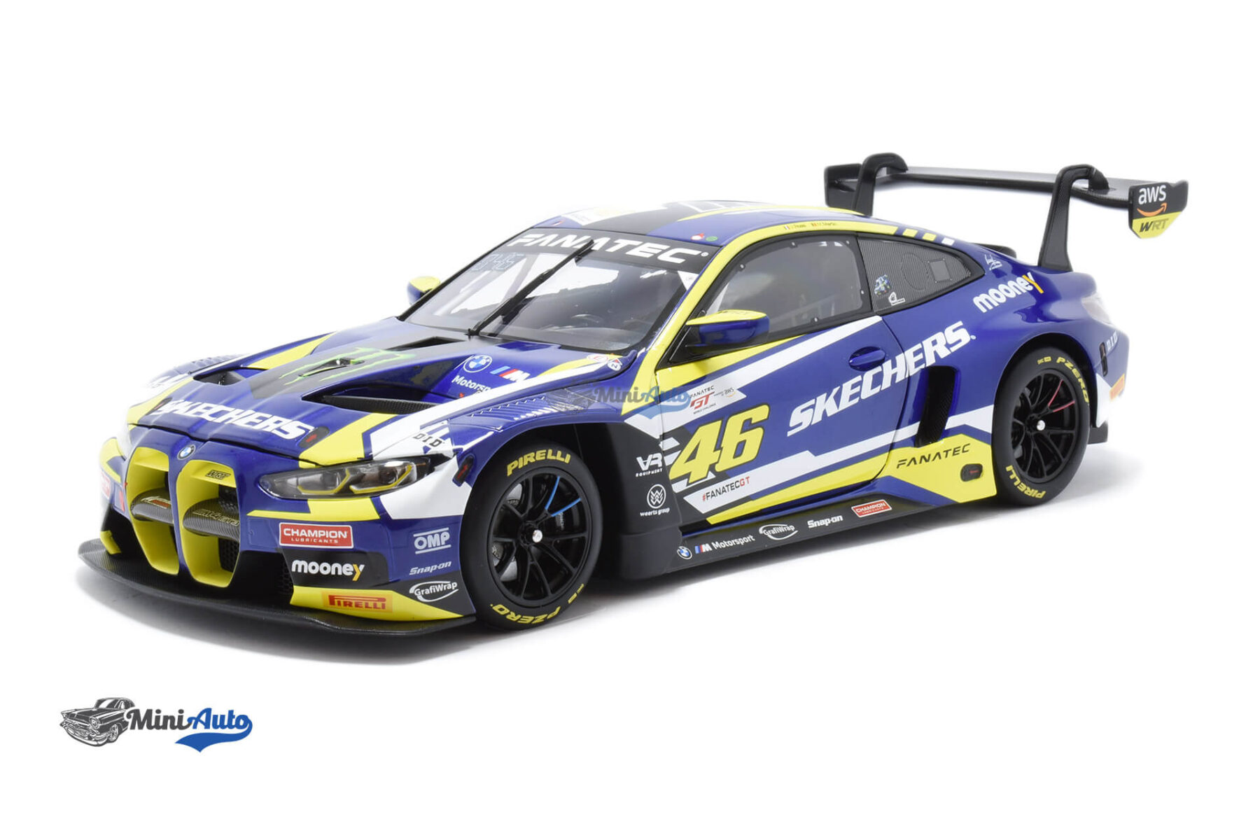 MIN113232446BOX---BMW-M4-GT3-WRT-N46-First-Podium-Valentino-Rossi---2023---Blue_2 BMW M4 GT3 WRT N46 First Podium Valentino Rossi - 2023 - Blue - Image 2