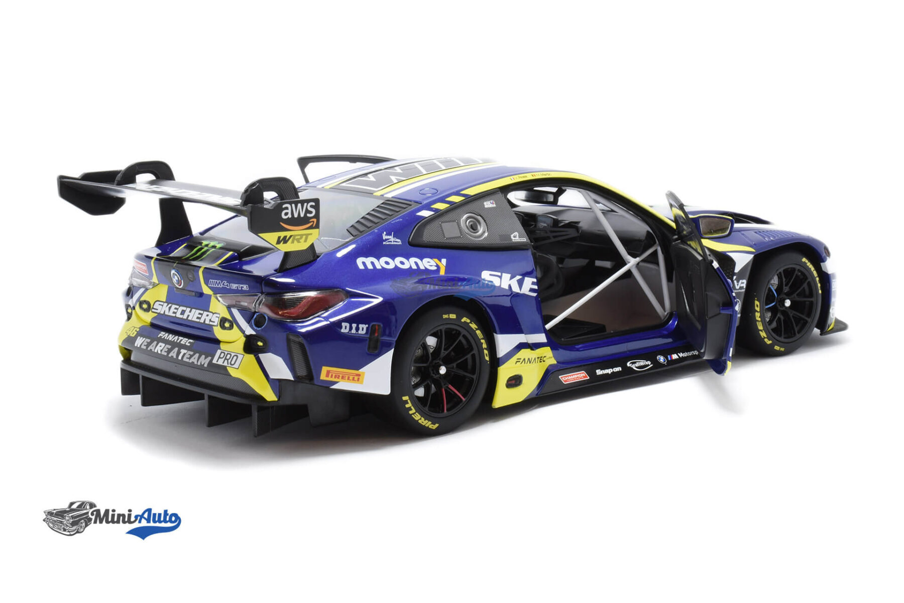 MIN113232446BOX---BMW-M4-GT3-WRT-N46-First-Podium-Valentino-Rossi---2023---Blue_5 BMW M4 GT3 WRT N46 First Podium Valentino Rossi - 2023 - Blue - Image 5