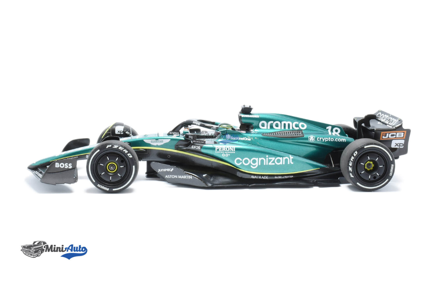 Aston Martin AMR23 N18 Lance Stroll 6th Bahrain GP - 2023 - Green - Image 3