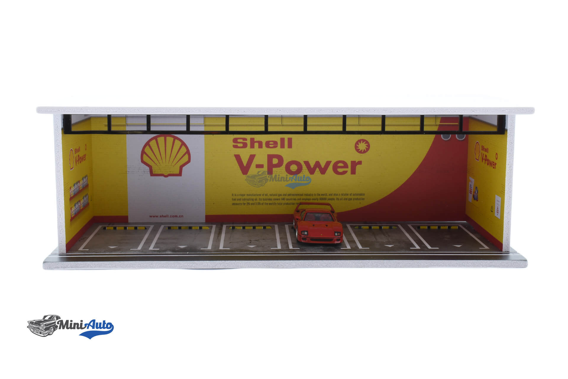 MO914014---Garage-Shell-with-light---YellowRed_1 Garage Shell with light (Bez Automobila) - Yellow/Red - Image 1