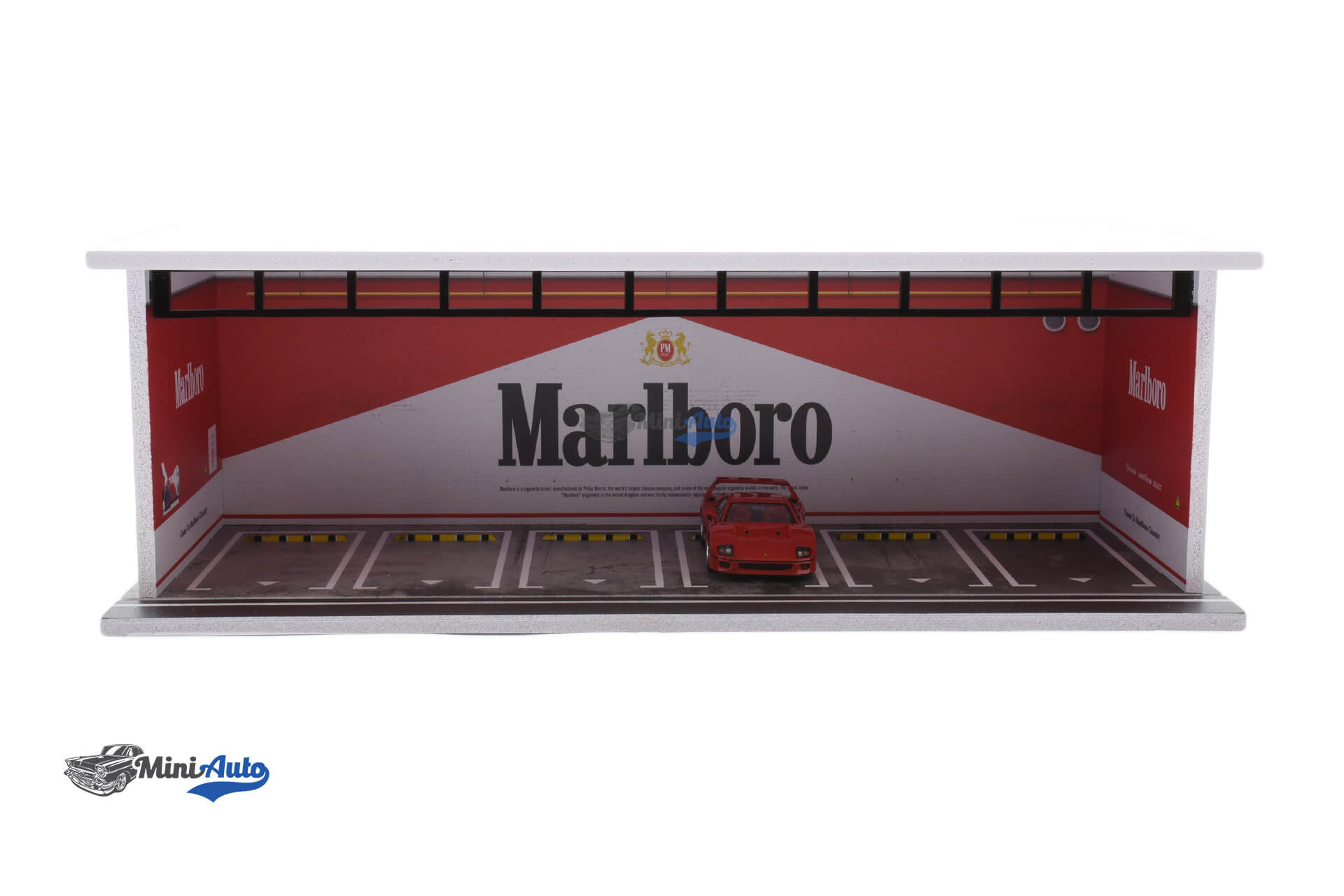 MO914015---Garage-Marlboro-with-light---WhiteRed_1 Garage Marlboro with light (Bez Automobila) - White/Red - Image 1