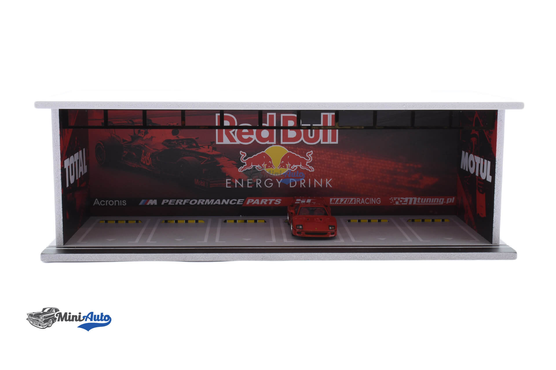 MO914034---Garage-Redbull-with-light---RedWhite_1 Garage Redbull with light (Bez Automobila) - Red/White - Image 1