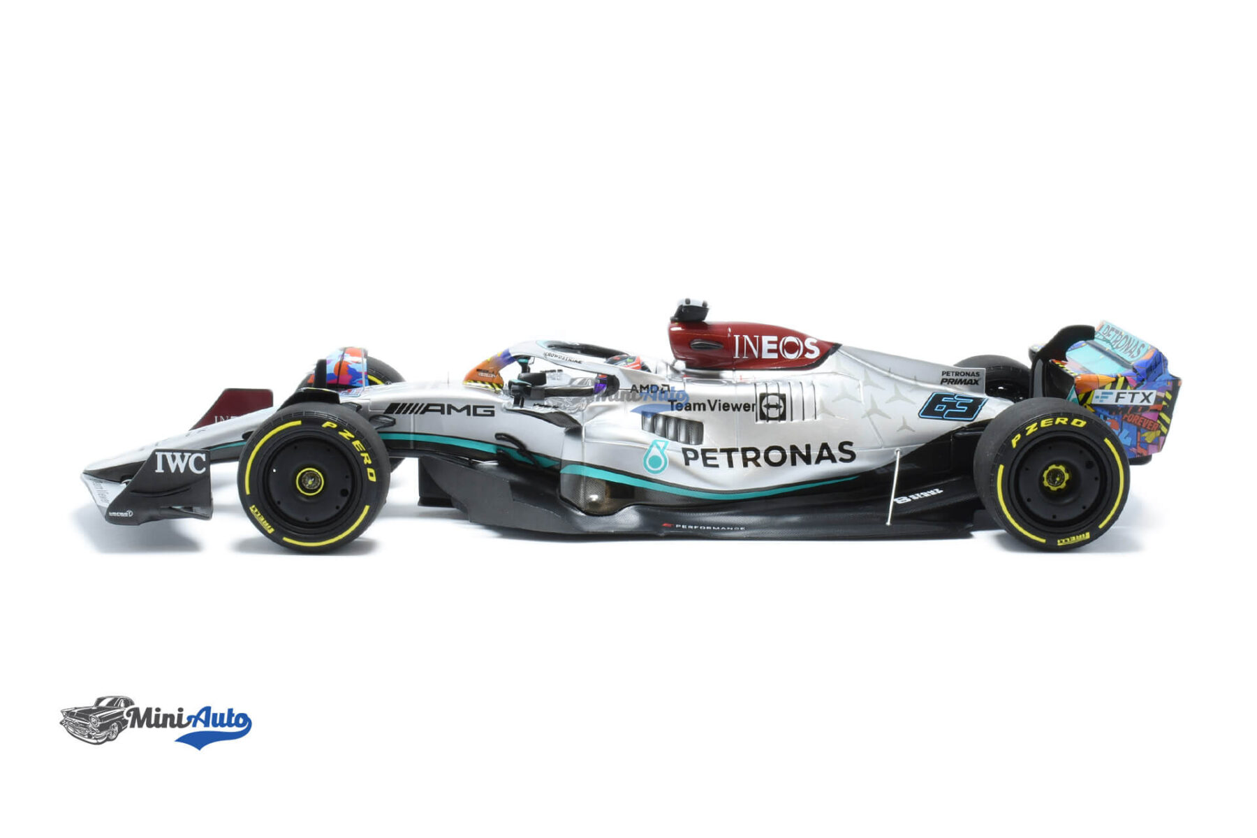 Mercedes Benz AMG F1 W13 N63 George Russell - 2022 - Silver - Image 3