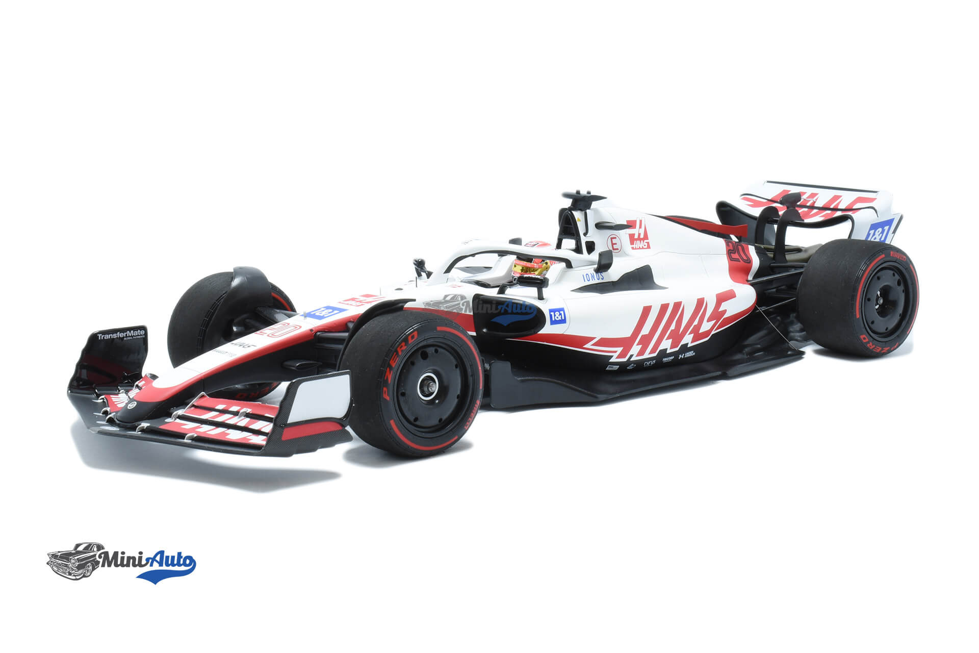 MIN147220120---Haas-VF-22-N20-Kevin-Magnussen---2022---WhiteBlack_1 Haas VF-22 N20 Kevin Magnussen - 2022 - White/Black - Image 1