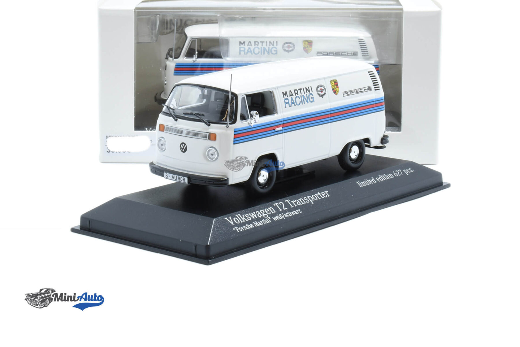 Volkswagen T2 Van Porsche Renndienst Martini Limited 627pcs - 1972 - White - Image 4