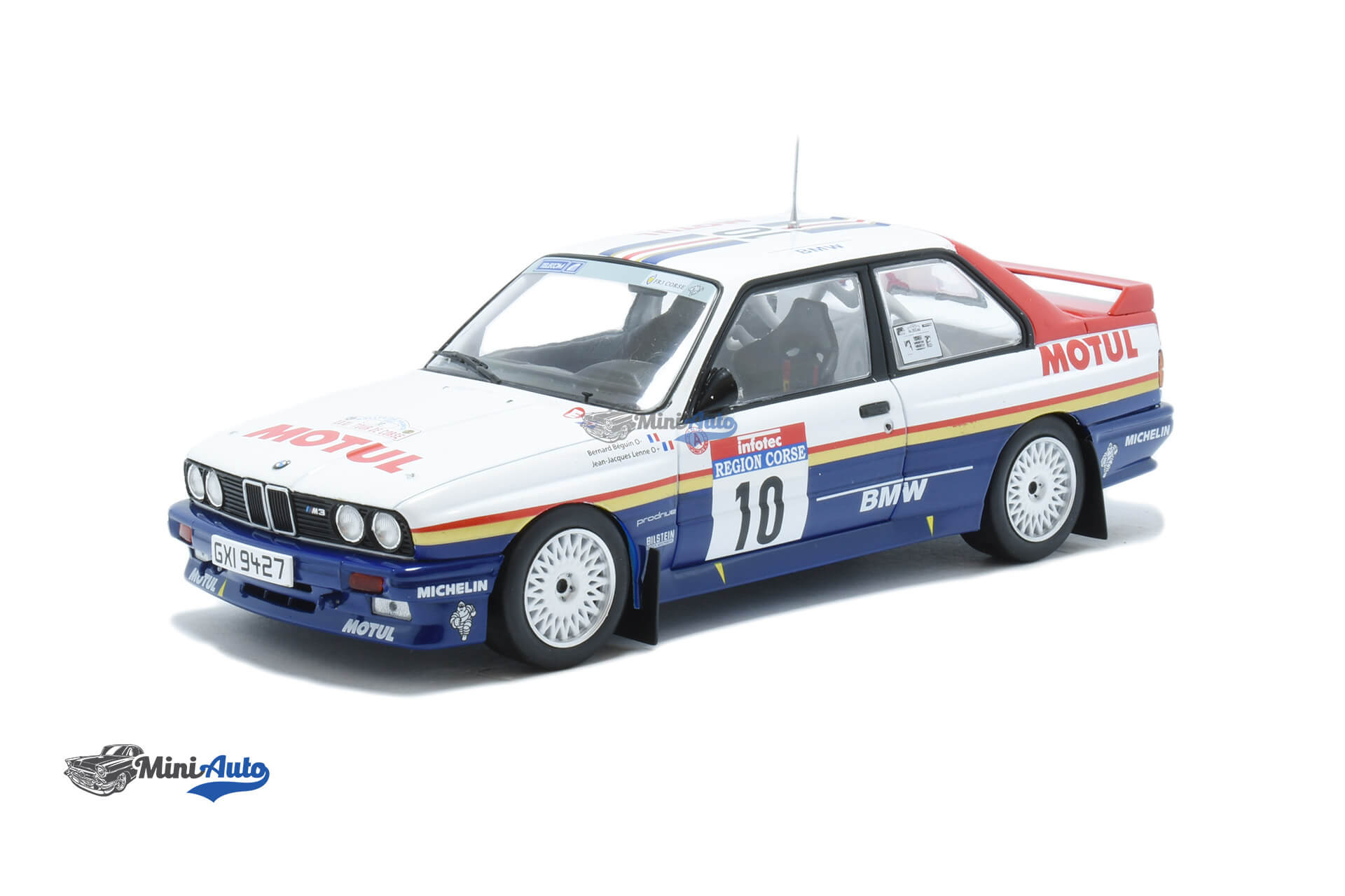 AAWRC040---BMW-M3-E30-N10-Winner-Rallye-Tour-de-Corse-–-1987-–-BlueWhite_1 BMW M3 E30 N10 Winner Rallye Tour de Corse, Beguin, Lenne – 1987 – Blue/White - Image 1