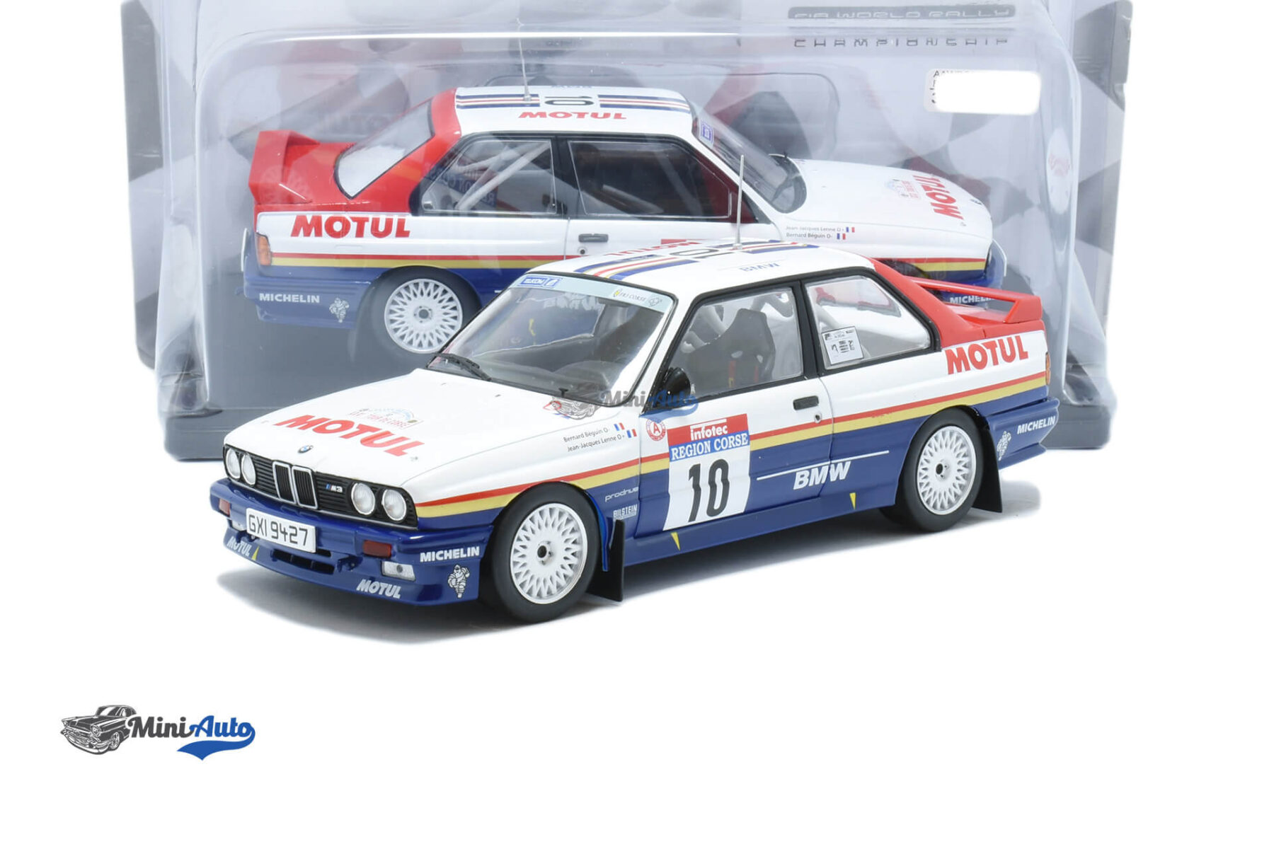 BMW M3 E30 N10 Winner Rallye Tour de Corse, Beguin, Lenne – 1987 – Blue/White - Image 4