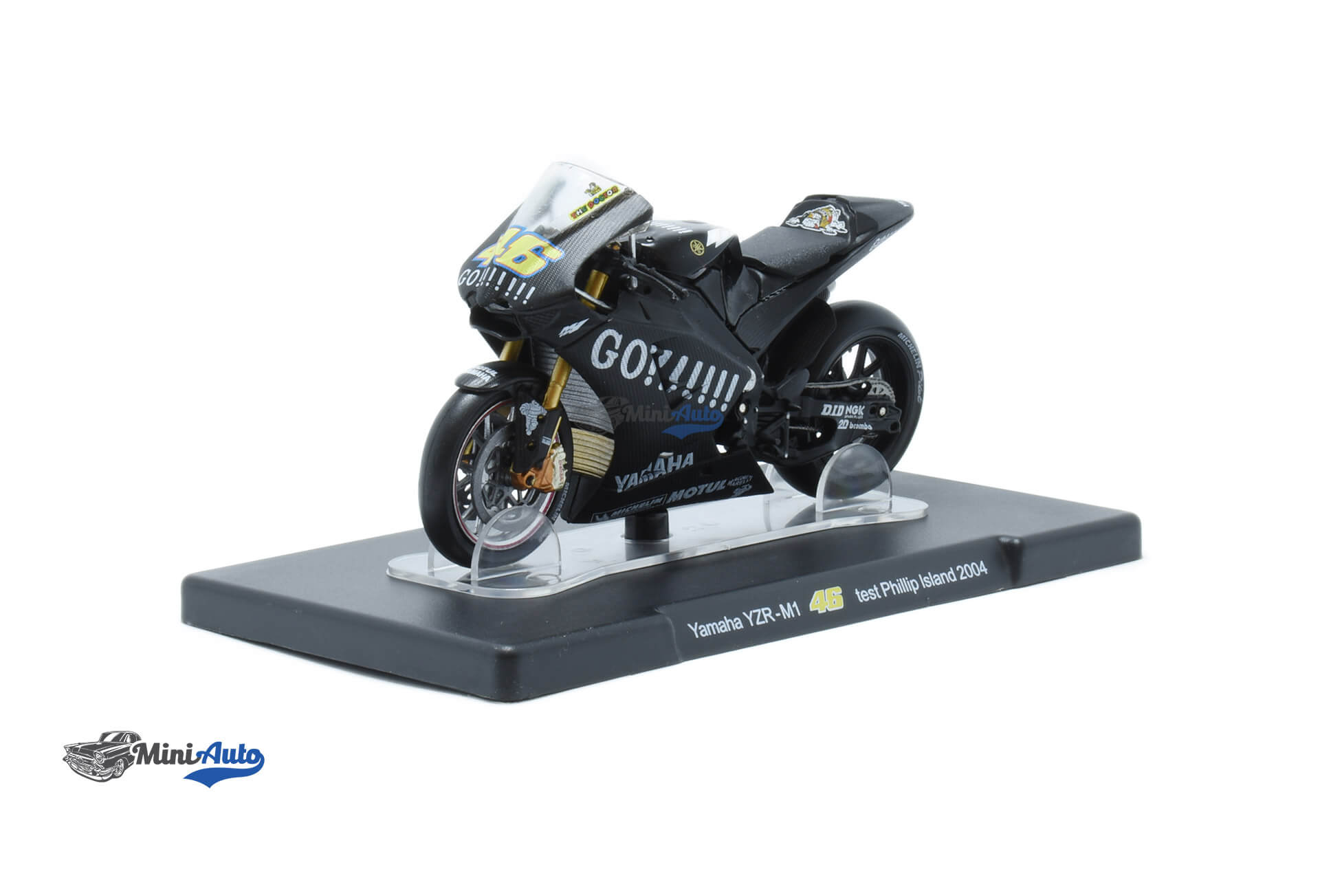 AHVAL035---Yamaha---YZR-M1--Motogp-Valentino-Rossi---2004---Black_1 Yamaha - YZR-M1 Team Gouloises N46 World Champion Test Phillip Island Motogp Valentino Rossi - 2004 - Black - Image 1