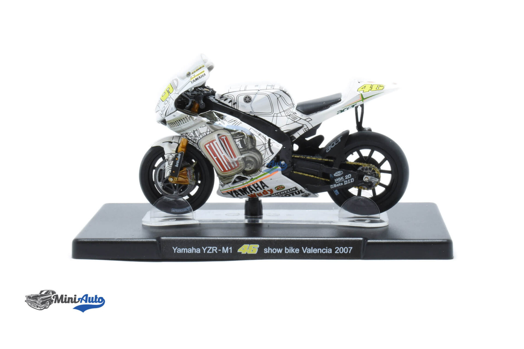 Yamaha - YZR-M1 N46 Showbike Valencia Motogp Valentino Rossi - 2007 - White - Image 3