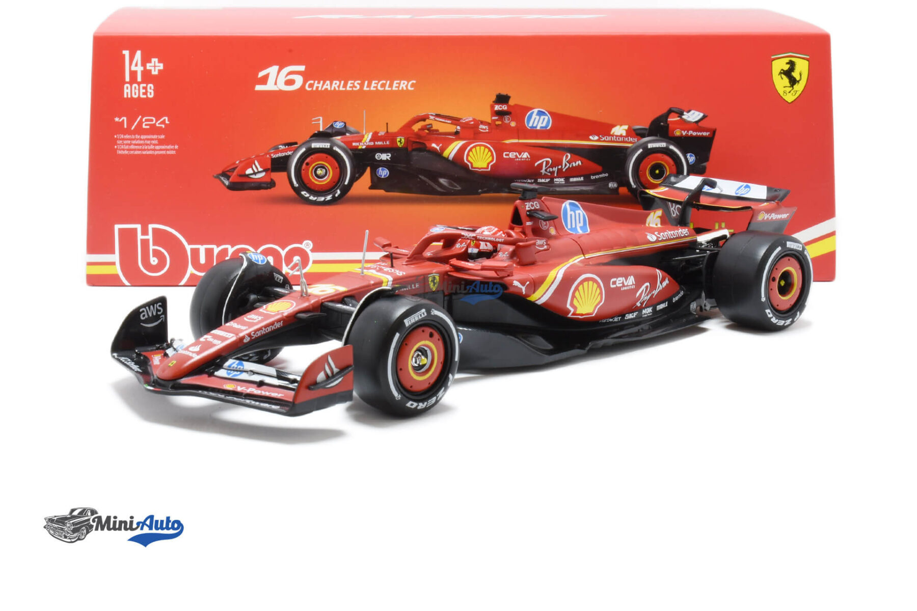 Ferrari SF-24 Scuderia HP N16 Charles Leclerc - 2024 - Red - Image 4