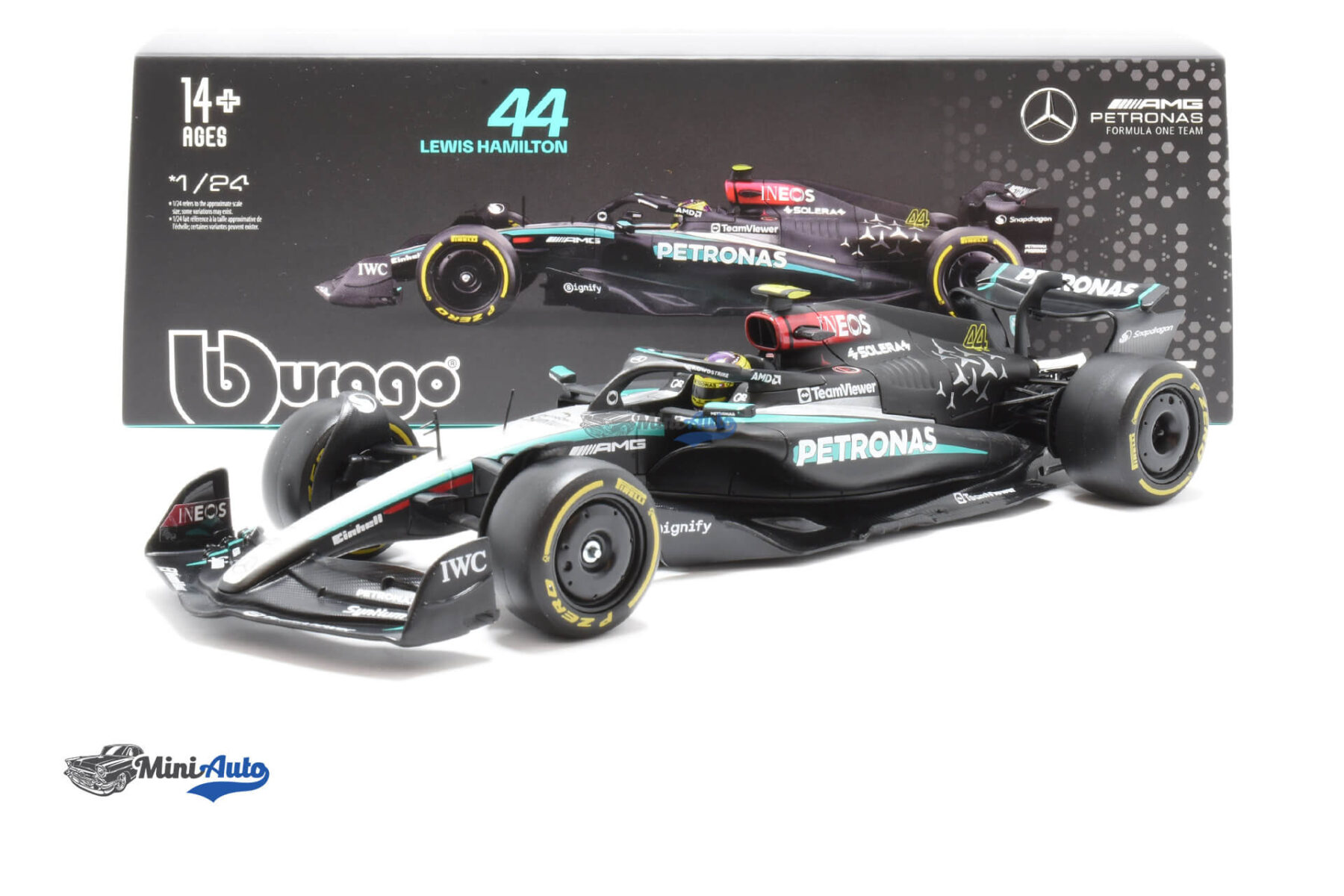 Mercedes Benz F1 W15 EQ N44 Lewis Hamilton - 2024 - Black - Image 4
