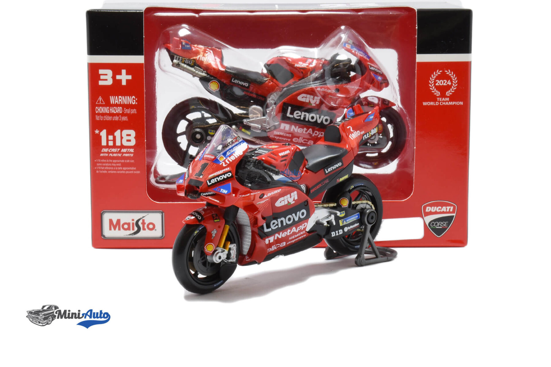 Ducati Desmosedici GP24 N1 F. Bagnaia - 2024 - Red - Image 4