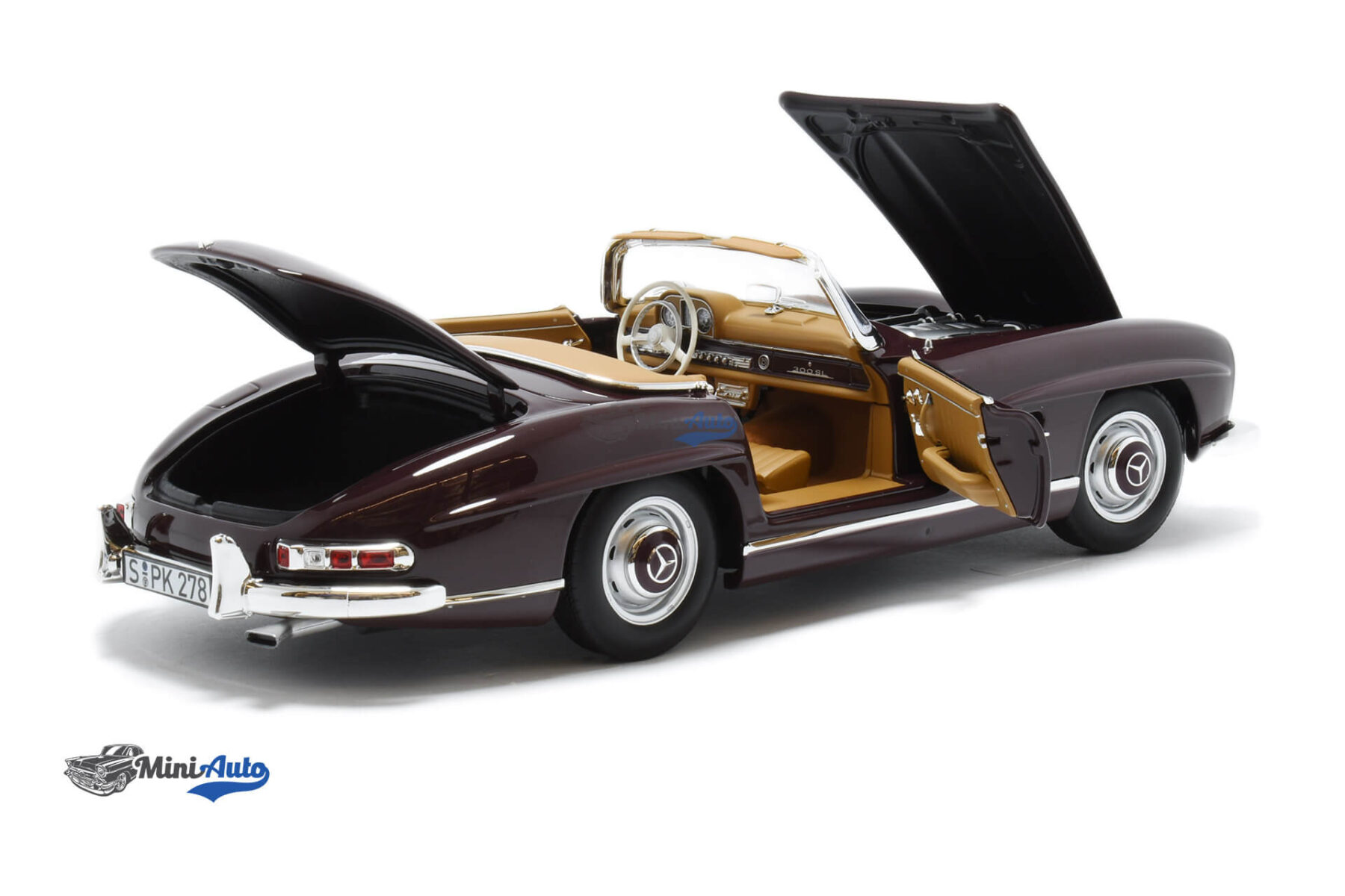 Mercedes Benz Sl - Class 300 SL Roadster - 1957 - Dark Red - Image 5
