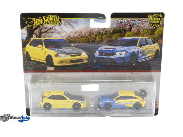 Honda Civic Type R EK9 & Honda Civic Type R - 2010 - Yellow/Blue