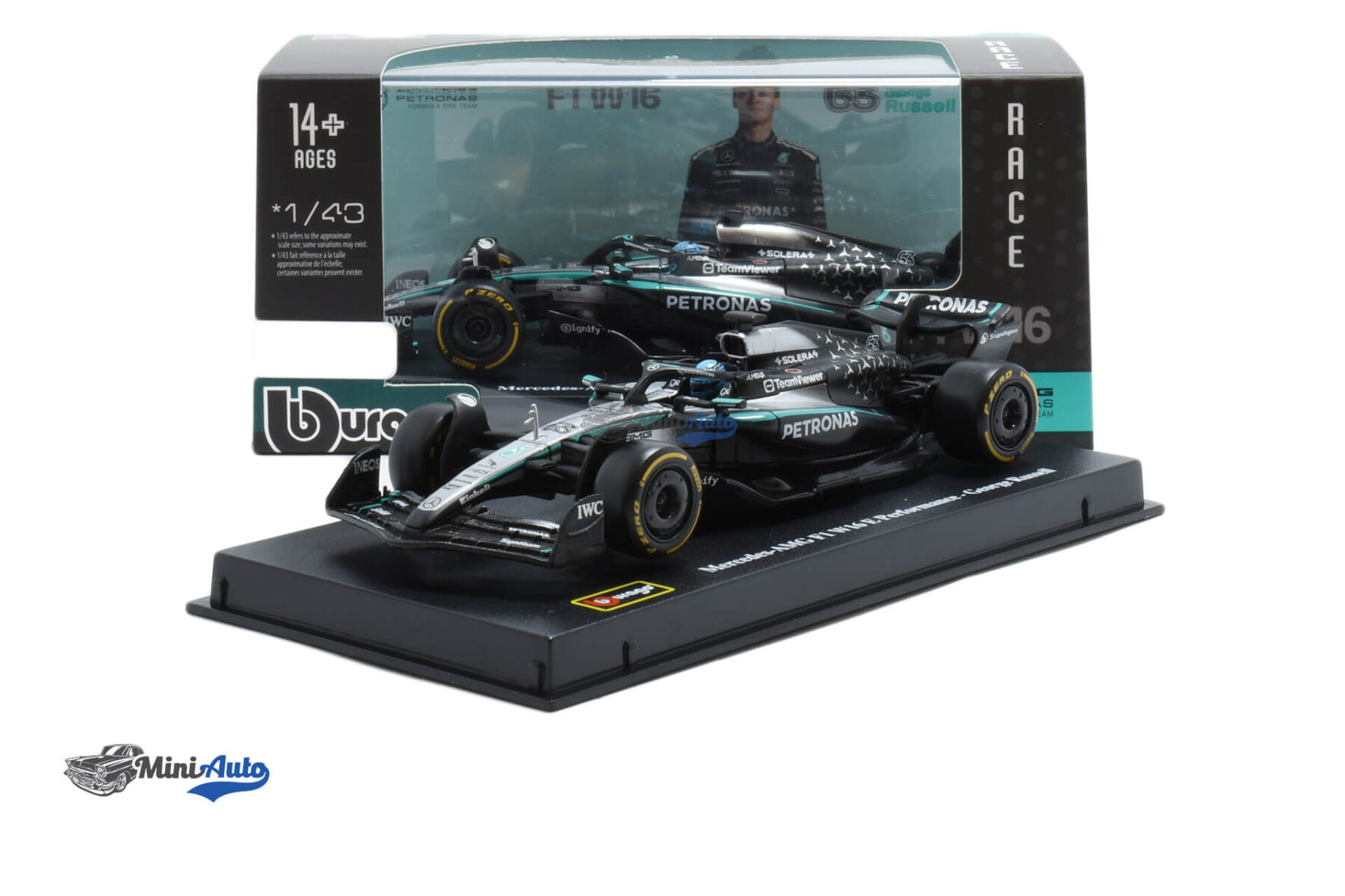 Mercedes Benz F1 W16 N63 George Russell - 2025 - Black/Silver - Image 4