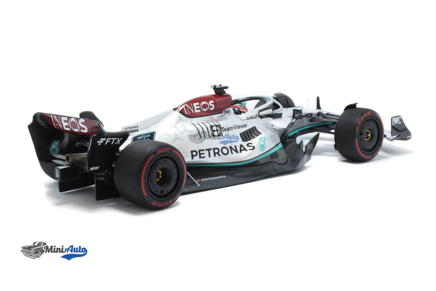 Mercedes Benz W13 N63 G. Russell - 2022 - Silver/Black - Image 2