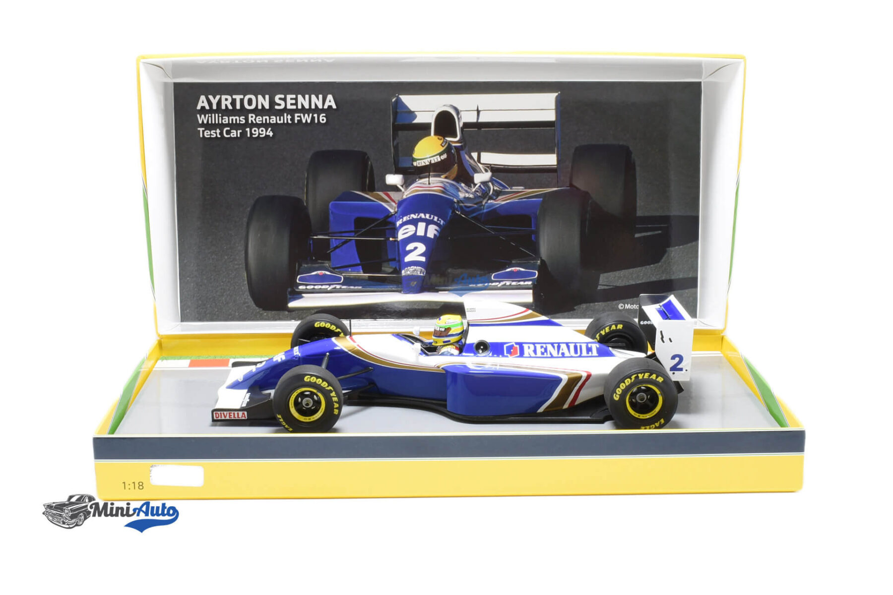 Williams FW16 N2 Ayrton Senna Limited 333pcs - 1994 - White/Blue - Image 4