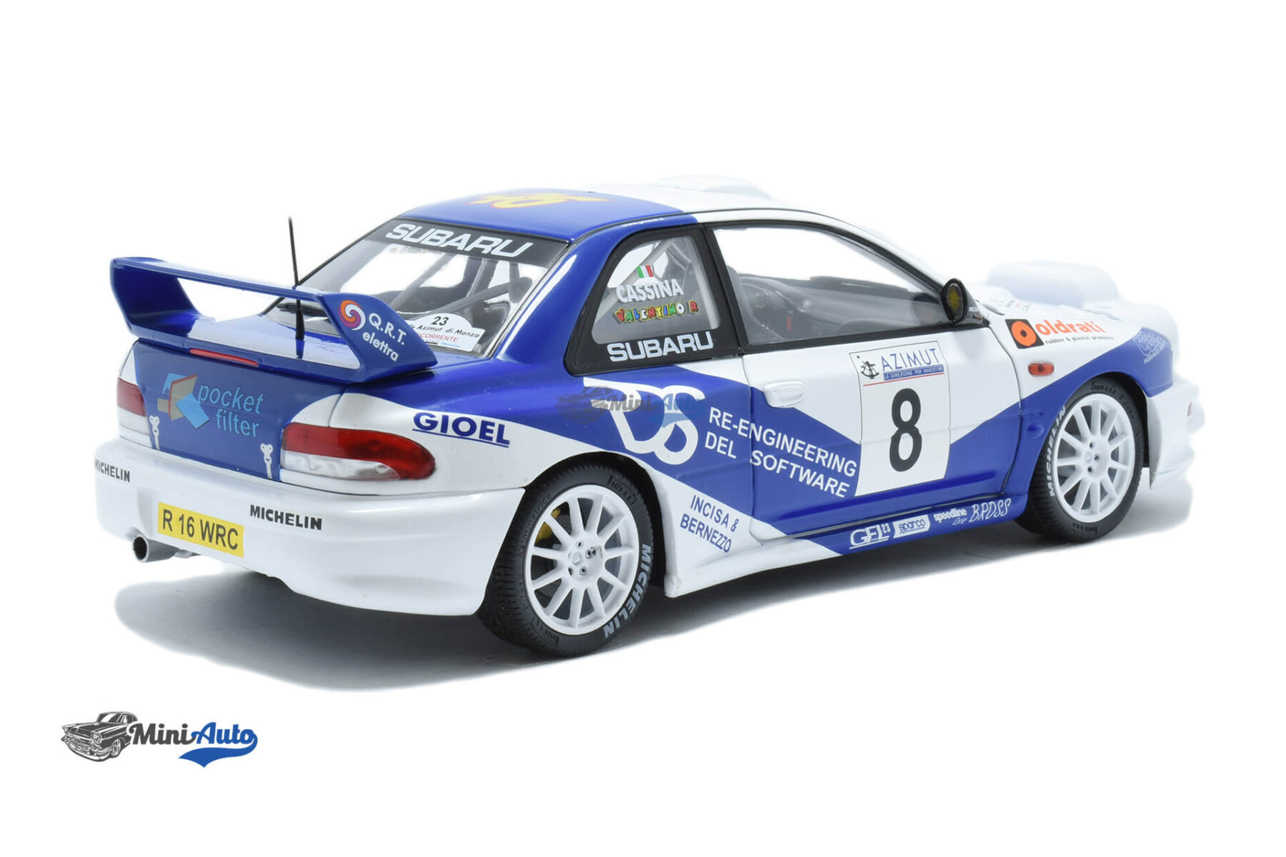 Subaru Impreza S5 WRC99 Rally Azimut Di Monza N8 V.Rossi / C.Cassina - 2000 - White - Image 3