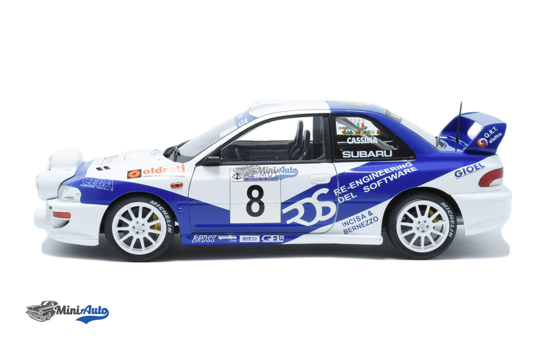 Subaru Impreza S5 WRC99 Rally Azimut Di Monza N8 V.Rossi / C.Cassina - 2000 - White - Image 5