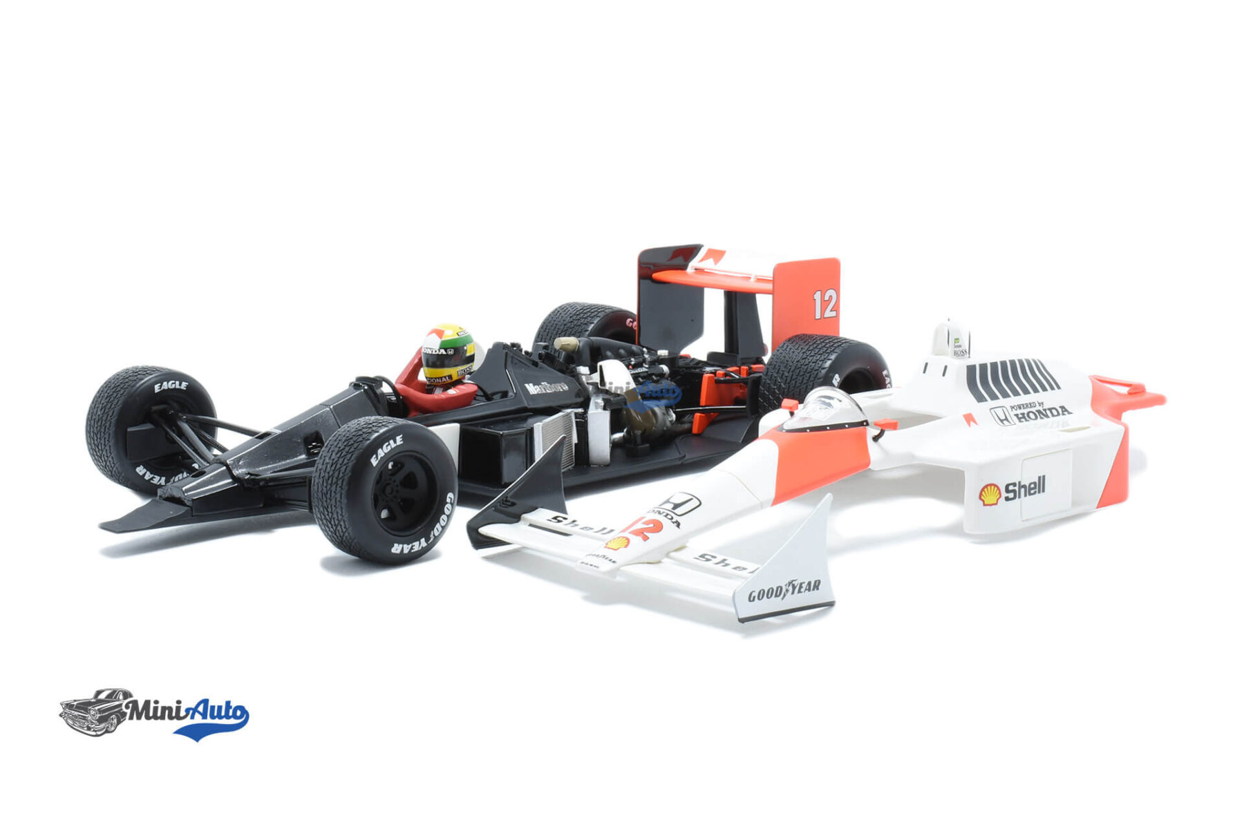 McLaren MP4/4 N12 Ayrton Senna Winner British GP & Book - 1988 - White/Red - Image 2