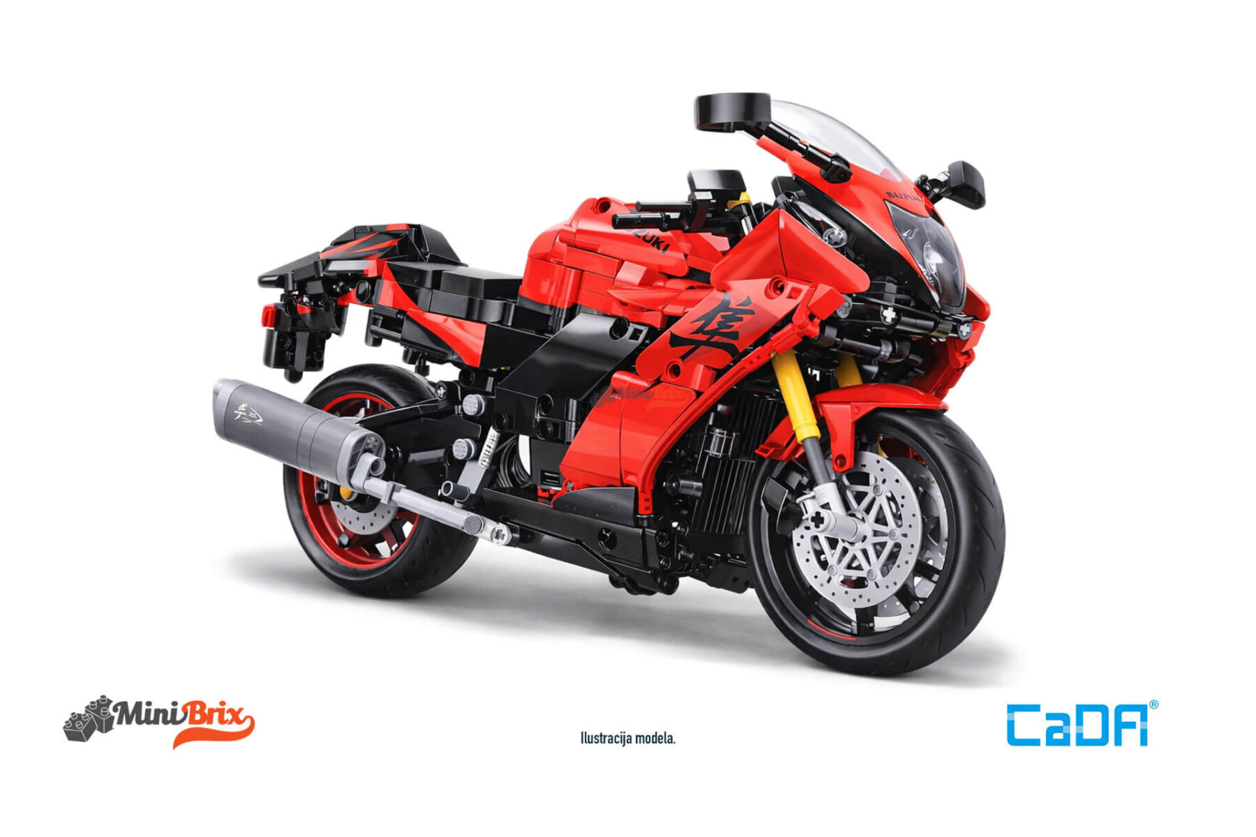 Suzuki Hayabusa 1043pcs - 2001 - Red/Black 1/6 - Image 2