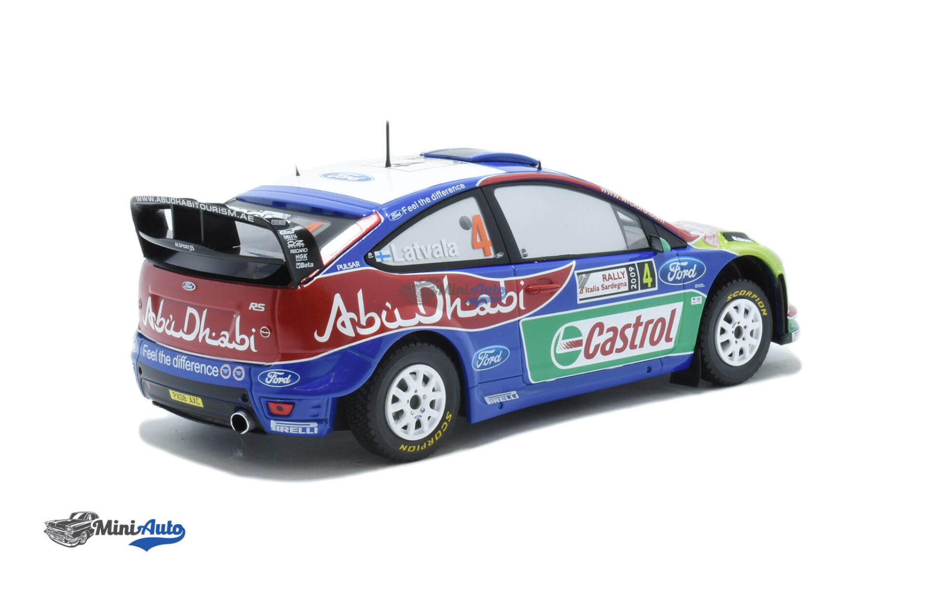 Ford Focus RS WRC N4 Rallye J-M.Latvala - 2009 - Green/Blue/Red - Image 2