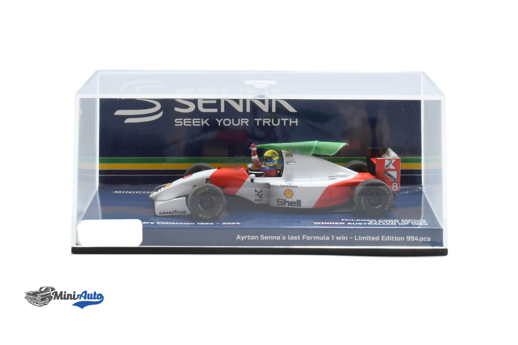 McLaren Ford F1 MP4/8 V8 Ayrton Senna Limited 994pcs - 1993 - White/Red - Image 4