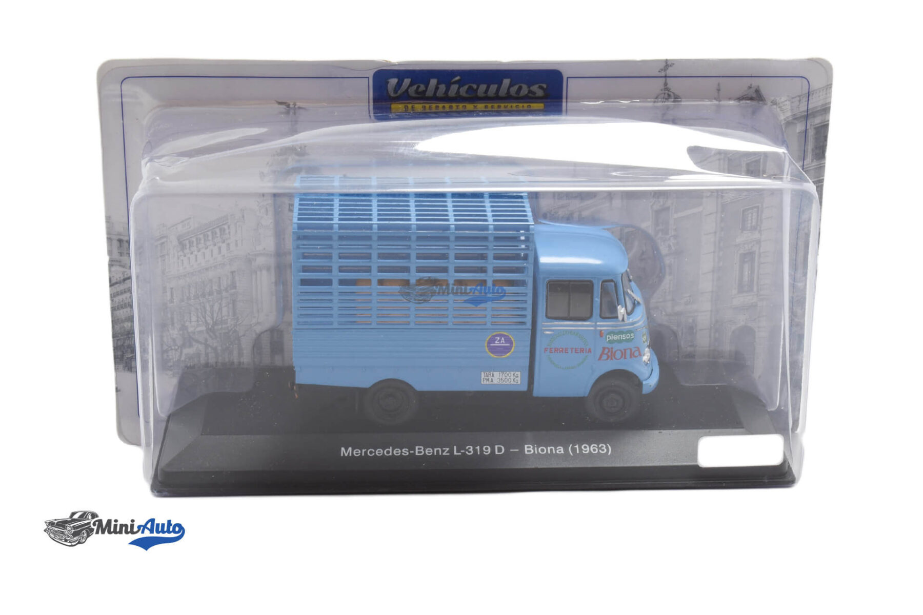 Mercedes Benz L319D Truck Piensos Biona - 1963 - Blue - Image 4