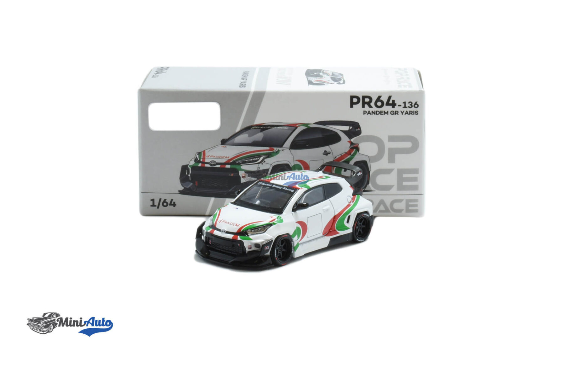Toyota Yaris GR Pandem Rally Livery - 2020 - White/Green/Red - Image 4