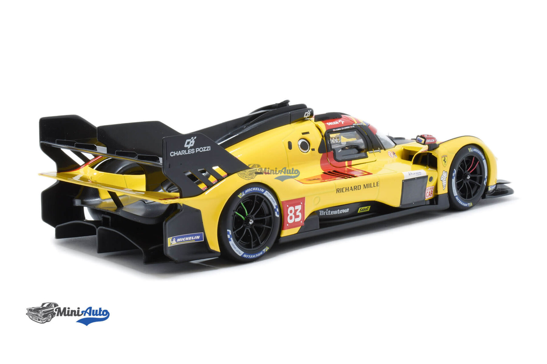 Ferrari 499P 3.0L Turbo V6 AF Corse N83 Winner 24h Le Mans R. Kubica - 2025 - Yellow - Image 3