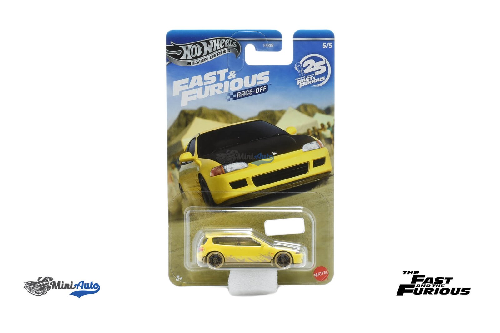 HW979P-24-1---Honda-Civic-EG6---1991---Yellow_1 Honda Civic EG6 F&F - 1991 - Yellow - Image 1