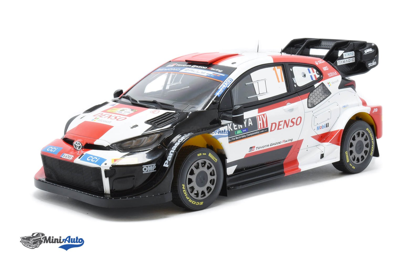 IXO18RMC173A---Toyota-Yaris-GR-Rally-N17-S.-Ogier---2023---WhiteRedBlack_1 Toyota Yaris GR Rally N17 S. Ogier - 2023 - White/Red/Black - Image 1