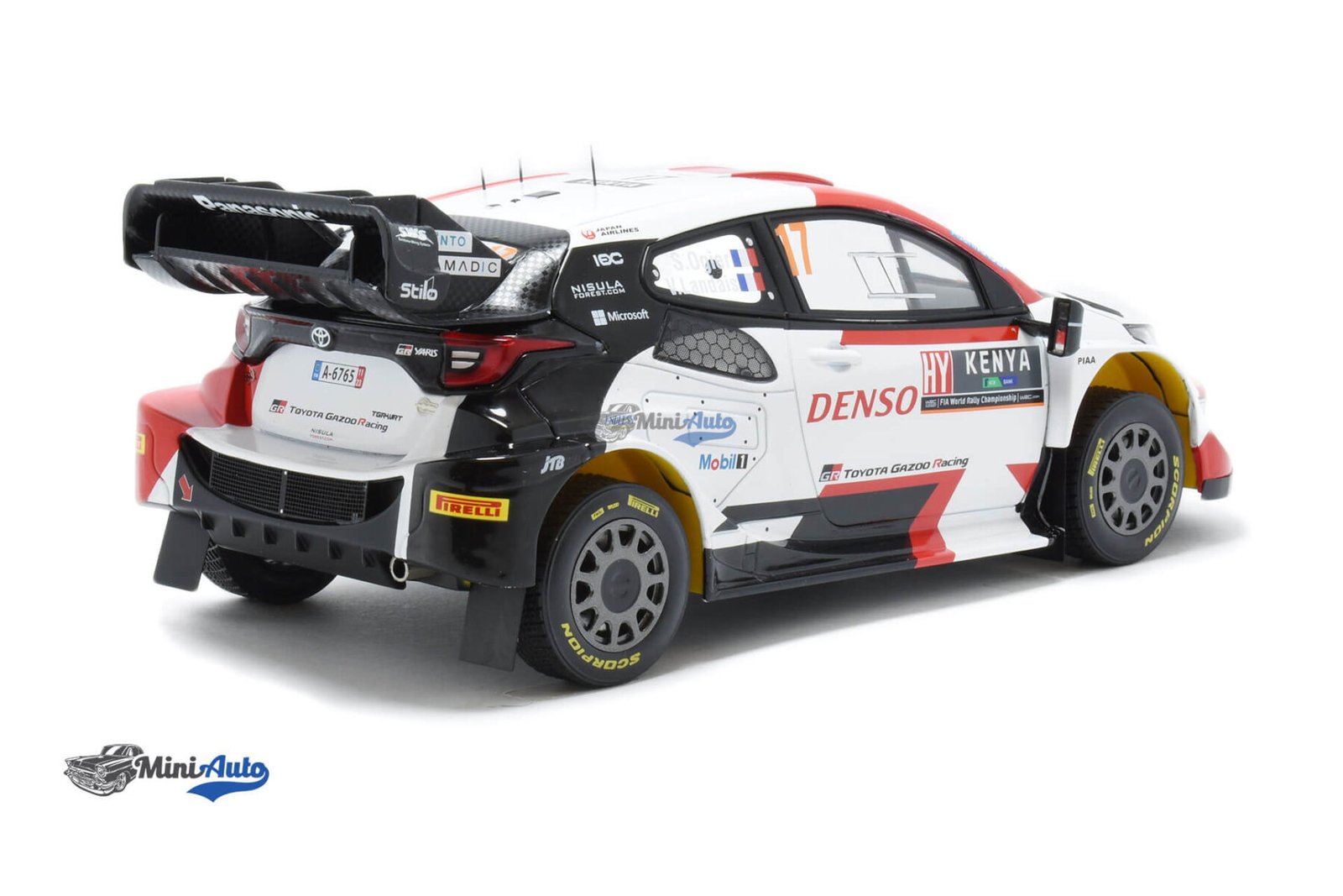Toyota Yaris GR Rally N17 S. Ogier - 2023 - White/Red/Black - Image 2