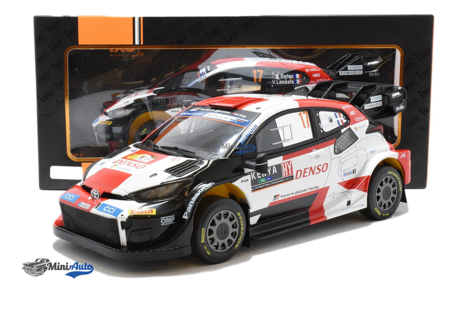 Toyota Yaris GR Rally N17 S. Ogier - 2023 - White/Red/Black - Image 4
