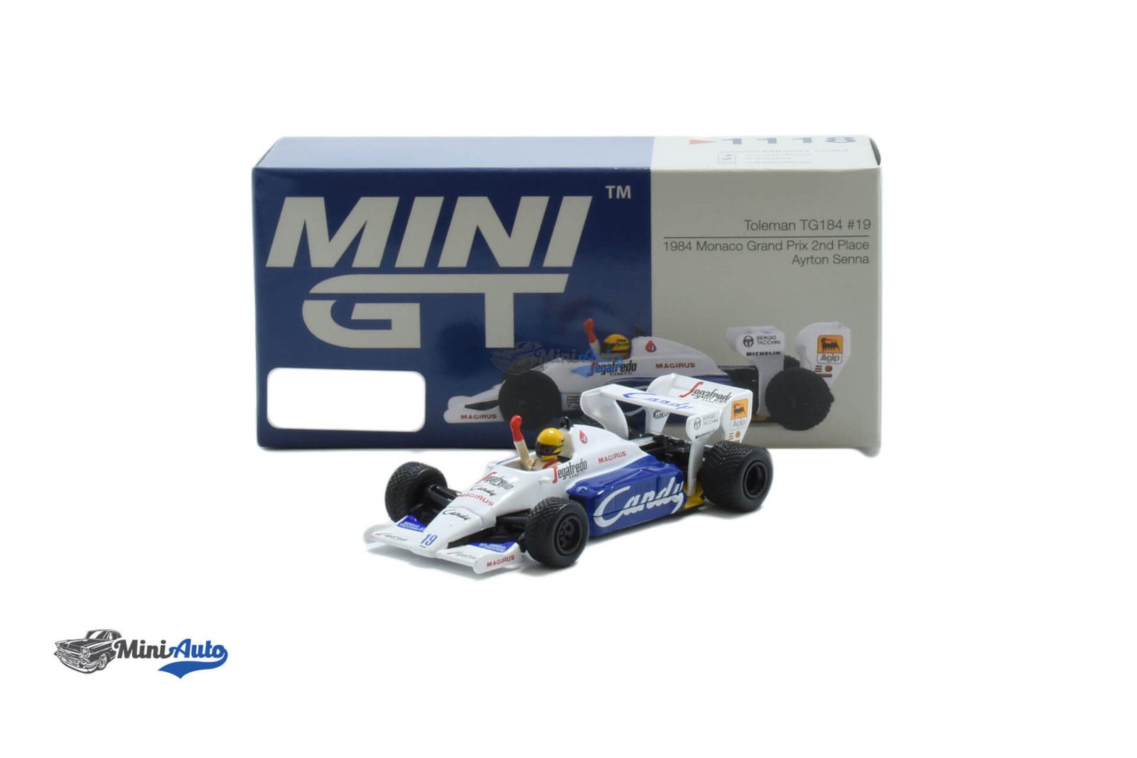 Toleman TG184 N19 Ayrton Senna - 1984 - White/Blue - Image 4