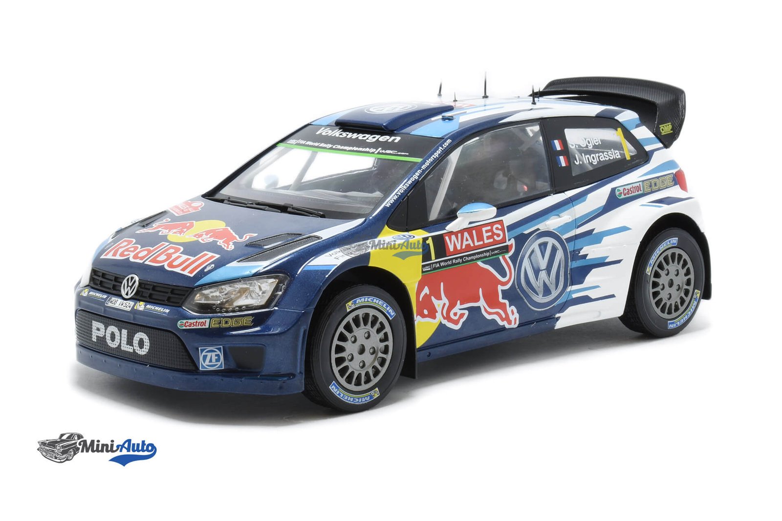NOVRAL002---Volkswagen-Polo-WRC-Red-Bull-N1-S.-Ogier---2015---BlueWhite_1 Volkswagen Polo WRC Red Bull N1 S. Ogier - 2015 - Blue/White - Image 1