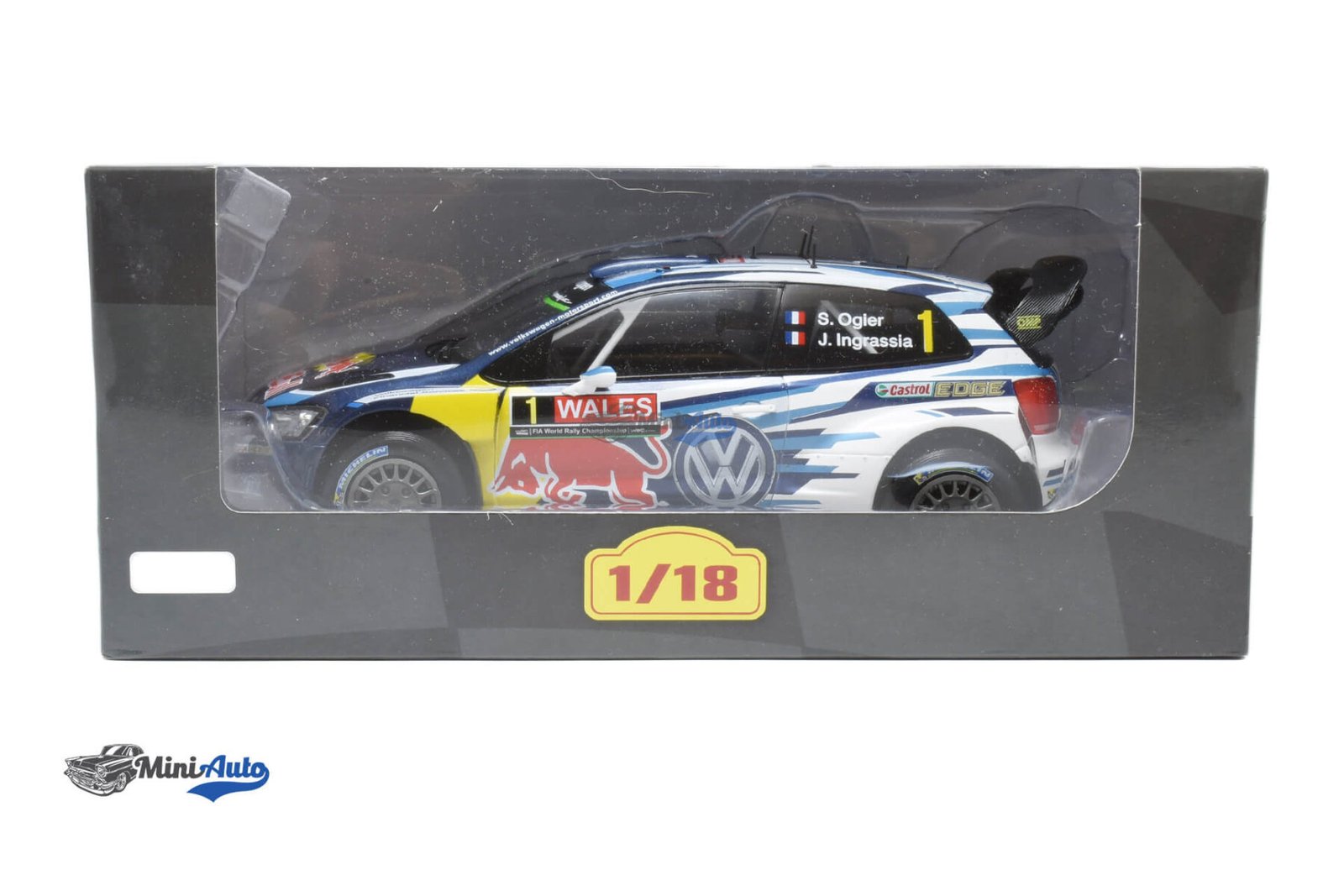 Volkswagen Polo WRC Red Bull N1 S. Ogier - 2015 - Blue/White - Image 4