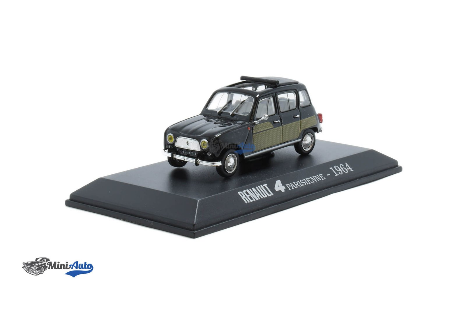 NOVABMCC061---Renault-R4-Parisienne-Open-Roof---1964---Black_1 Renault R4 Parisienne Open Roof - 1964 - Black - Image 1