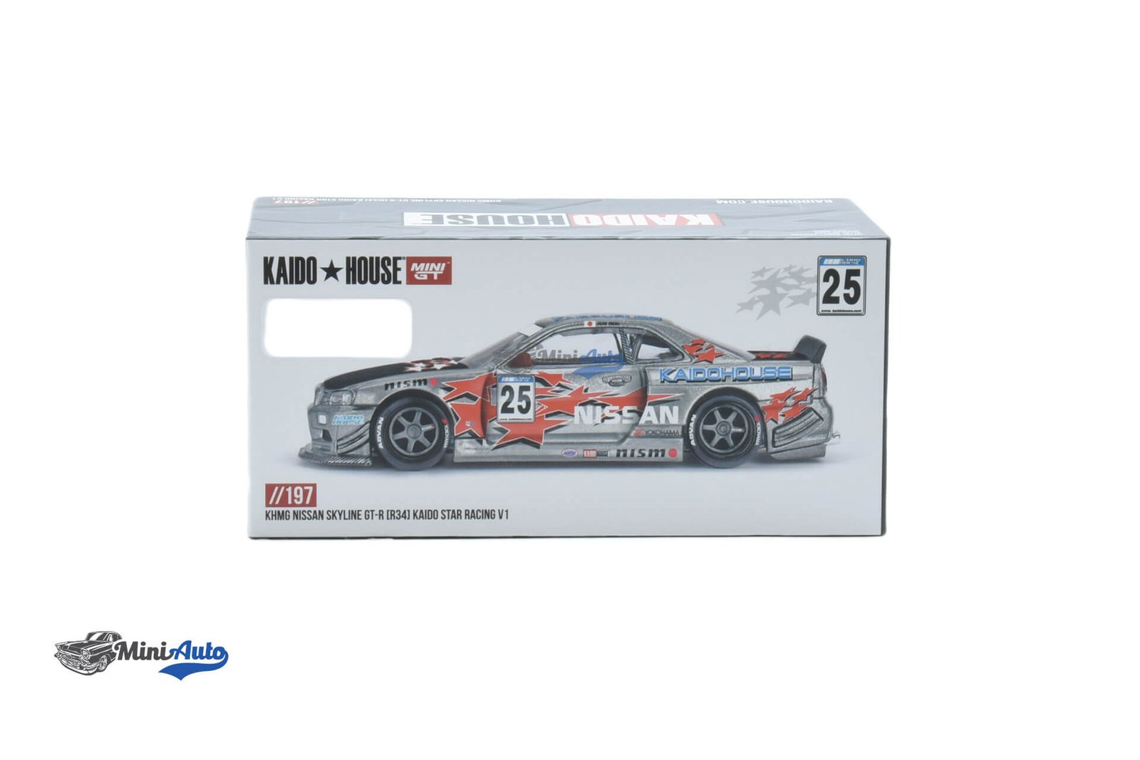 MGTKHMG197---Nissan-Skyline-GT-R-R34-Kaido-Star-Racing-V1---1999---SilverRedBlack_1 Nissan Skyline GT-R R34 Kaido Star Racing V1 - 1999 - Silver/Red/Black - Image 1